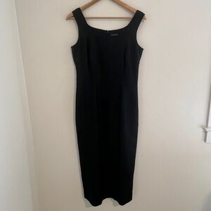 Vintage 90’s Ann Taylor Black 100% Silk Sheath Dress Size 8